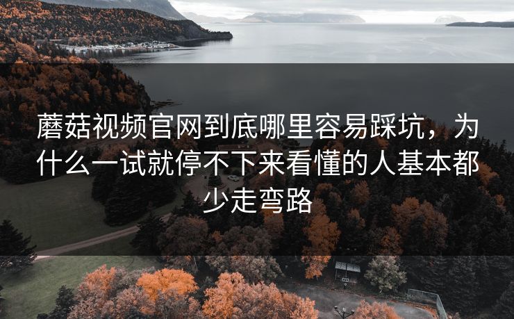 蘑菇视频官网到底哪里容易踩坑，为什么一试就停不下来看懂的人基本都少走弯路