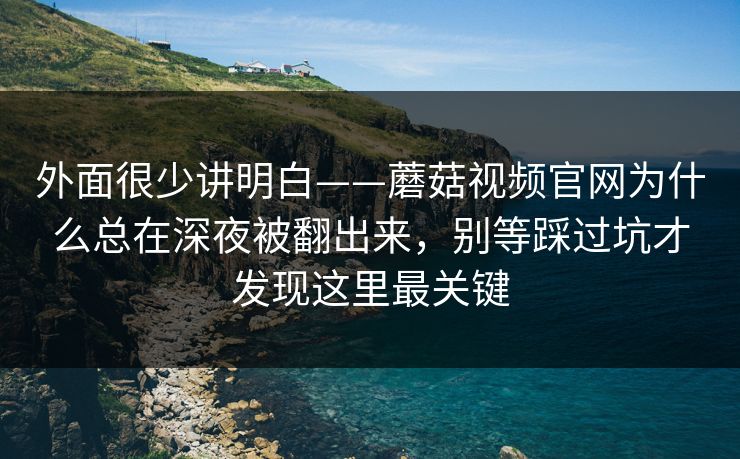 外面很少讲明白——蘑菇视频官网为什么总在深夜被翻出来,别等踩过坑才发现这里最关键 外面很少讲明白——蘑菇视频官网为什么总在深夜被翻出来,别等踩过坑才发现这里最关键